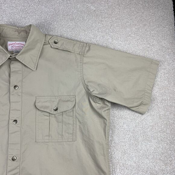 VTG Filson Safari Shirt Mens Size 46 Style 54 Tan Outdoor Workwear USA Made - Picture 4 of 14